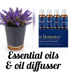 Flower Diffuser and essential oil bundle